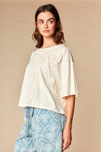 Load image into Gallery viewer, Pretty Little Ruffle Lace Bow Short Sleeve Top
