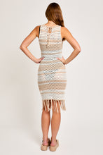 Load image into Gallery viewer, Striped Sleeveless Crochet Dress
