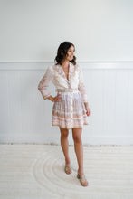 Load image into Gallery viewer, Parisian Chic Printed Beaded Mini Dress

