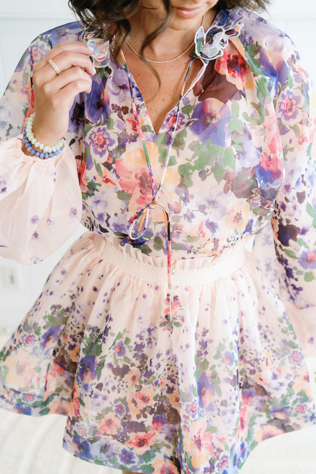Garden Party Floral Printed Blouse