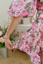 Load image into Gallery viewer, La Vie En Rose Floral Organza Mini Dress
