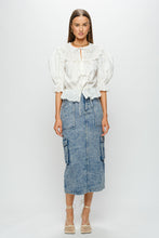 Load image into Gallery viewer, The Emi Embroidered Eyelet Blouse
