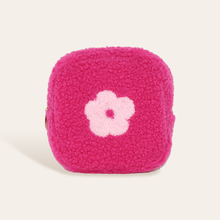 Load image into Gallery viewer, Flower Square Sherpa Teddy Pouch
