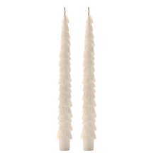 Load image into Gallery viewer, Cream Tree Taper Candles Set
