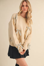 Load image into Gallery viewer, Pretty Little Striped Bow Sweater
