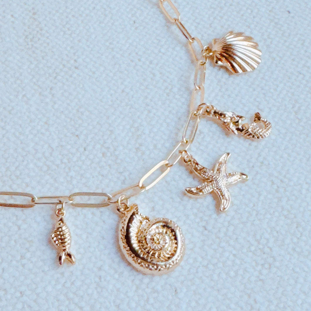 Coastal Seaside Charm Bracelet