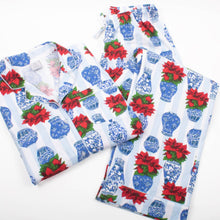 Load image into Gallery viewer, Ginger Jar Poinsettia Flannel PJ Set
