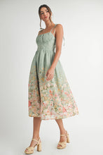 Load image into Gallery viewer, Floral Linen Midi Dress

