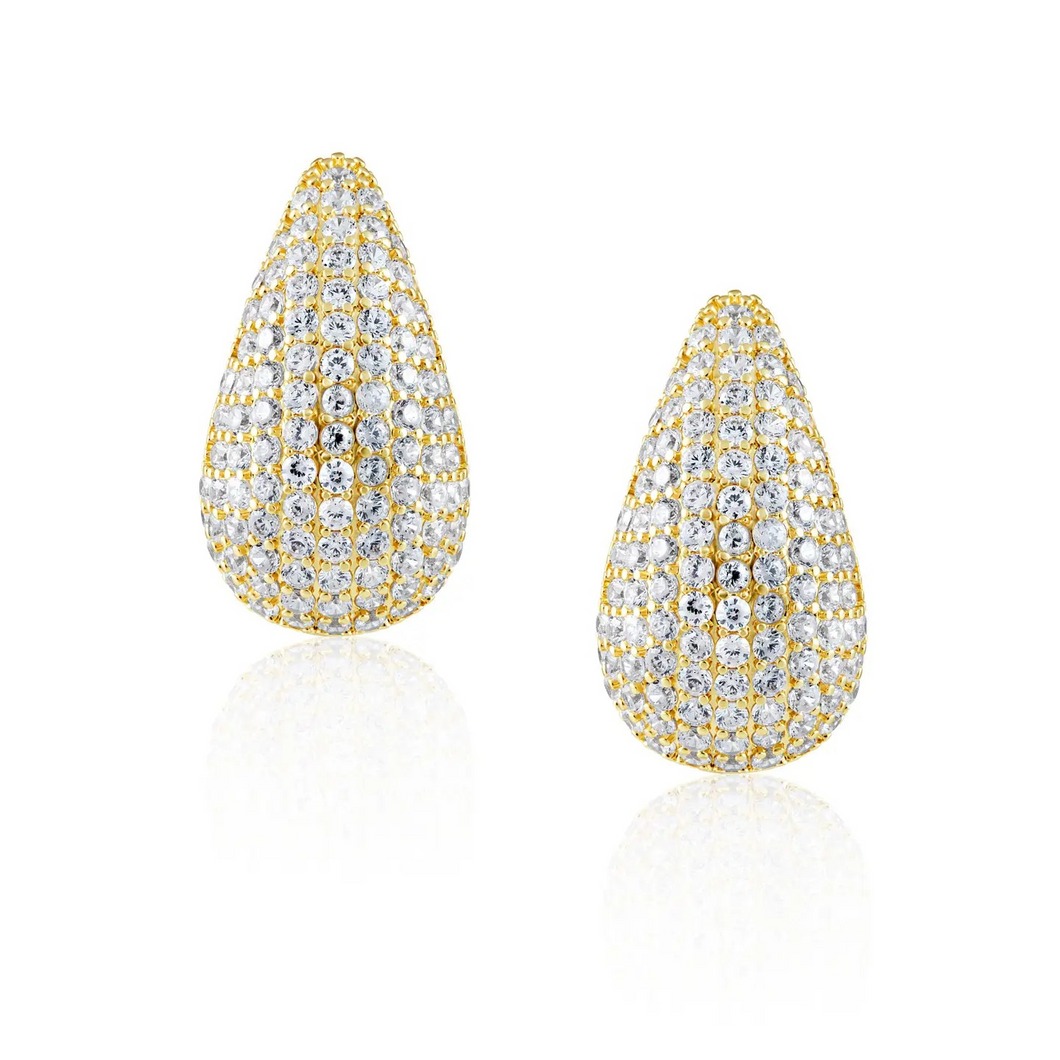 Celine Mini CZ Raindrop Earrings