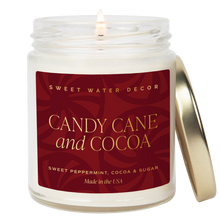 Load image into Gallery viewer, Candy Cane &amp; Cocoa Soy Candle
