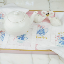 Load image into Gallery viewer, High Tea Embroidered Cocktail Napkin Set
