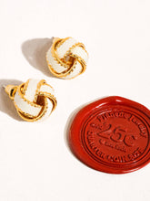 Load image into Gallery viewer, Astor Gold Basket Weaved Ball Stud Earrings
