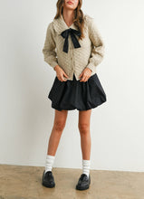 Load image into Gallery viewer, Preppy Chic Bow Collared Cardigan Sweater
