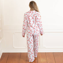 Load image into Gallery viewer, Candy Cane Stripe Flannel PJ Set
