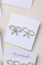 Load image into Gallery viewer, Sparkling Diamond Statement Bow Earrings
