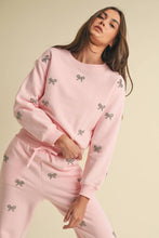 Load image into Gallery viewer, Crystal Bow Cotton Pullover
