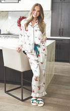 Load image into Gallery viewer, Satin Ruffle Velvet Tie PJ Set *PREORDER*
