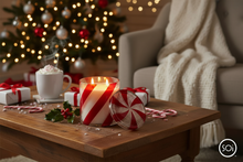Load image into Gallery viewer, Peppermint Twist Large 16oz Holiday Candle

