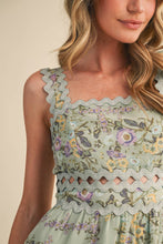 Load image into Gallery viewer, The Amalfi Bloom Floral Ric Rac Trim Maxi Dress
