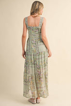 Load image into Gallery viewer, The Amalfi Bloom Floral Ric Rac Trim Maxi Dress
