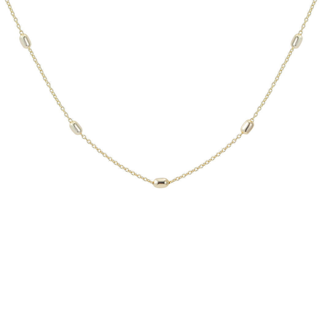 Pretty Little Gold Beaded Layering Necklace