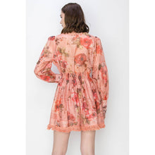 Load image into Gallery viewer, Ruffled Embellished Floral Print Blouse Top
