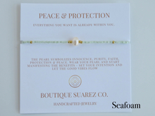 Load image into Gallery viewer, Rena Pearl Peace &amp; Protection Carded Bracelet
