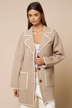Load image into Gallery viewer, The Vineyard Contrast Trim Coatigan
