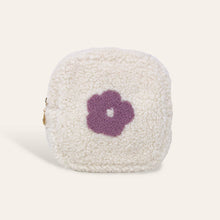 Load image into Gallery viewer, Flower Square Sherpa Teddy Pouch
