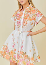 Load image into Gallery viewer, The Lyon Floral Print Waist Tie Mini Dress
