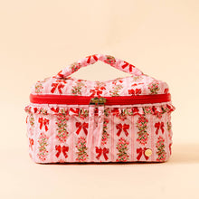 Load image into Gallery viewer, &quot;Oh So Merry&quot; Glam &amp; Go Quilted Cosmetic Bag
