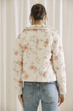 Load image into Gallery viewer, Shabby Chic Rose Quilted Puff Jacket
