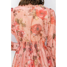 Load image into Gallery viewer, Ruffled Embellished Floral Print Blouse Top
