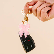 Load image into Gallery viewer, Bow Pink Acrylic Keychain
