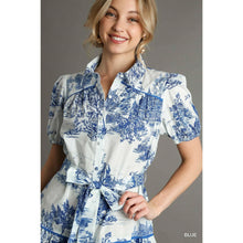 Load image into Gallery viewer, French Toile Button Down Mini Dress
