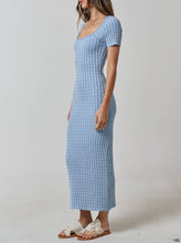 Load image into Gallery viewer, Cable Knit Short Sleeve Sweater Maxi Dress
