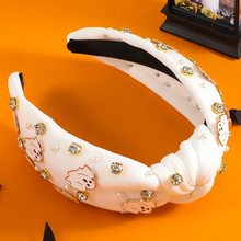 Load image into Gallery viewer, Spooky Season Ghost Top Knot Headband
