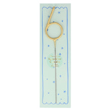 Load image into Gallery viewer, Gold Sparkler Numbers Candles
