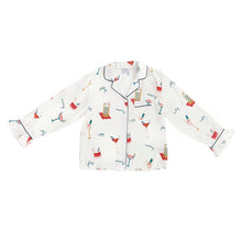 Load image into Gallery viewer, Satin Ruffle Velvet Tie PJ Set *PREORDER*
