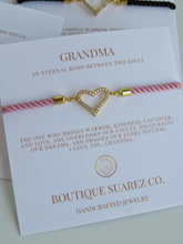 Load image into Gallery viewer, Beatrice Grandma Heart Bracelet
