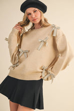 Load image into Gallery viewer, Pretty Little Striped Bow Sweater
