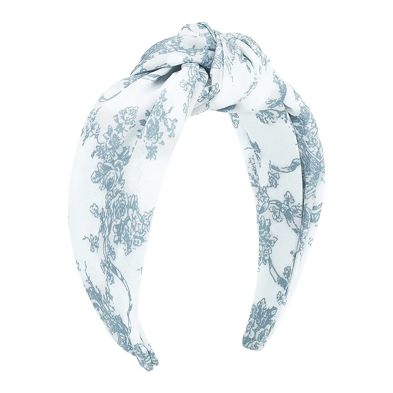 The Louise French Toile Top Knot Headband