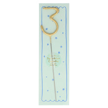 Load image into Gallery viewer, Gold Sparkler Numbers Candles
