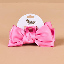 Load image into Gallery viewer, Hot Pink Mini Satin Bow Claw Clip
