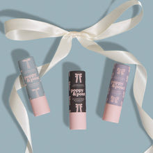 Load image into Gallery viewer, Coquette Lip Balm Trio + Kaxi Hair Bow Gift Set
