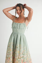 Load image into Gallery viewer, Floral Linen Midi Dress
