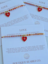 Load image into Gallery viewer, Kira Heart Love Carded Bracelet
