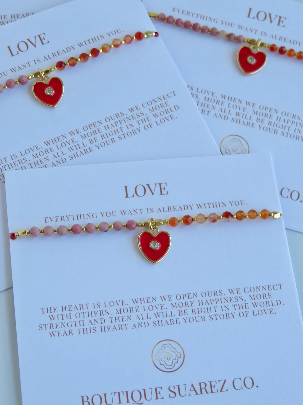 Kira Heart Love Carded Bracelet