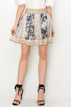 Load image into Gallery viewer, Celestial Lace Trim Mini Skirt
