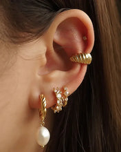 Load image into Gallery viewer, The PLP Huggie Pearl Drop Earrings
